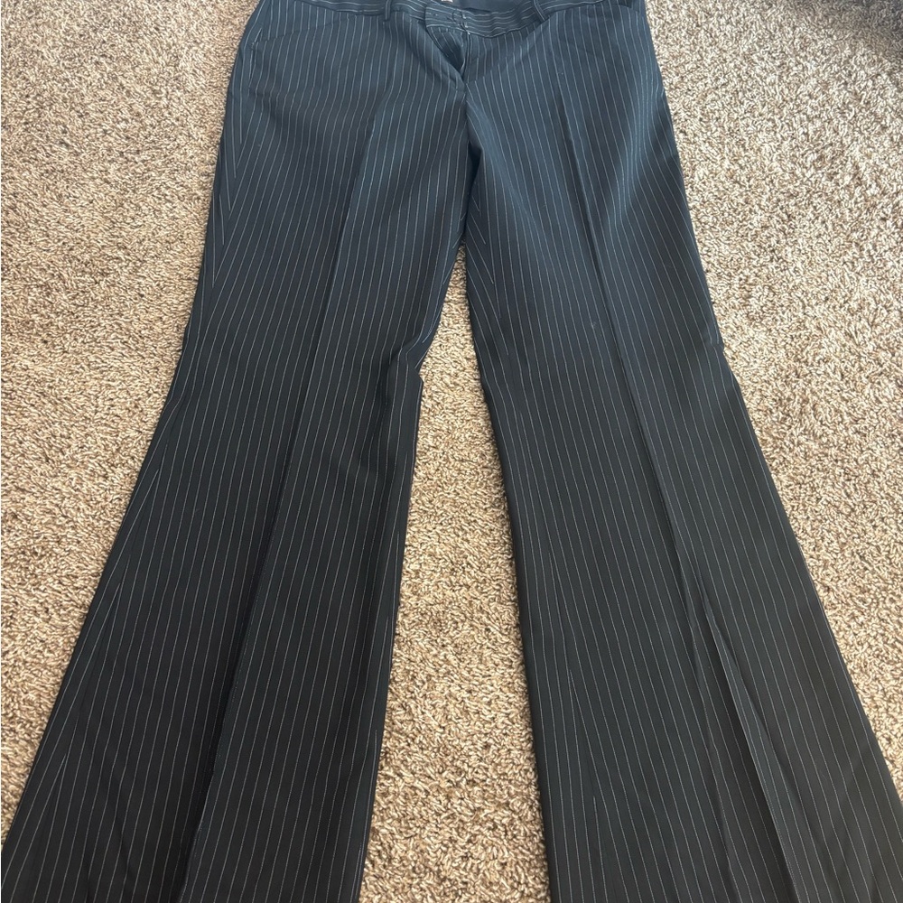 Express Black Pinstripe Boot Cut Pants